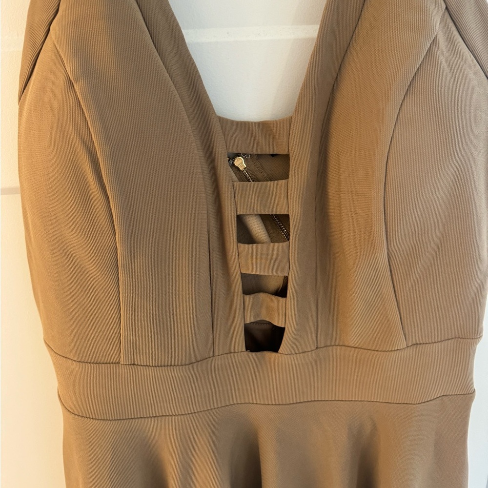 Curvy Sense Caged Fit & Flare Mini Dress - Picture 2 of 3